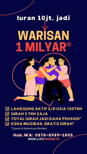 warisan 1 milyar iuran 10 juta saja setahun